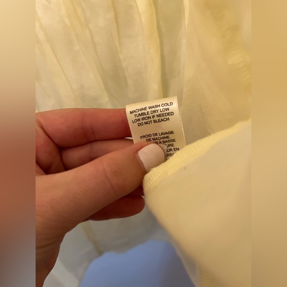 Rebecca Taylor Short Sleeve Applique Top, Color: Light Lemongrass - M - Picture 11 of 12